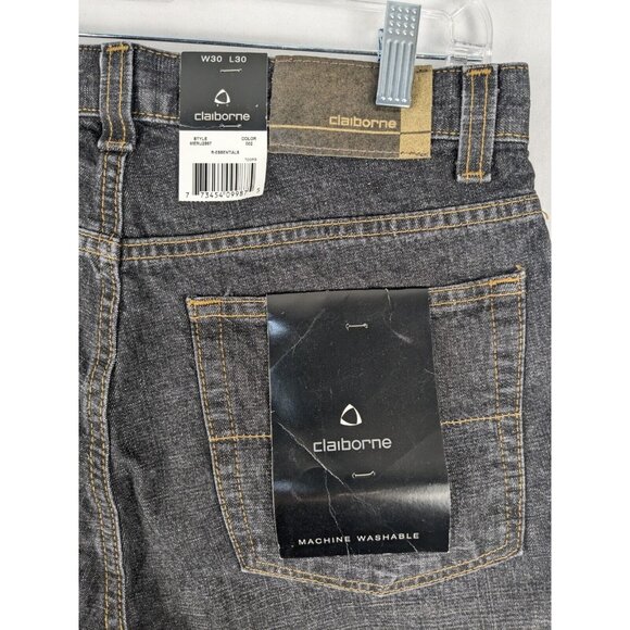 Claiborne R-Essentials Castro Charcoal Jeans Mens 30x30 Regular Fit Denim NWT - Picture 7 of 12